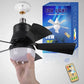 🌀💡 2-IN-1 DRAAGBARE PLAFONDVENTILATOR & LAMP met afstandsbediening 📱🔧✨
