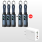 🔌 4-in-1 Oplaadkabel met Digitaal Display & Sleutelhanger – Snelladen, Knikbestendig & Compact
