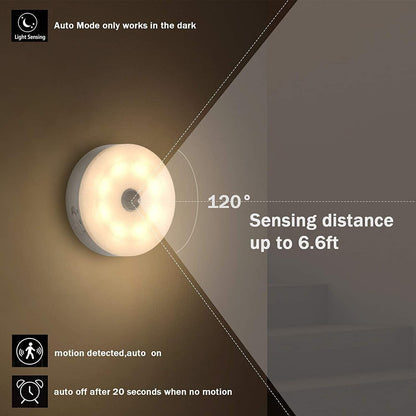 ⏳ Tijdelijke aanbieding⏳ USB oplaadbaar LED nachtlampje met bewegingssensor Magnetische bevestiging Warm of koud licht Voor kast gang en slaapkamer