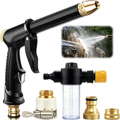 🏆High-Pressure Water Jet Gun💦Ergonomic Grip • Booster Nozzle • Hose Included-Powerful Car Wash🚗 Garden Watering🌻Effortless to Use!👍