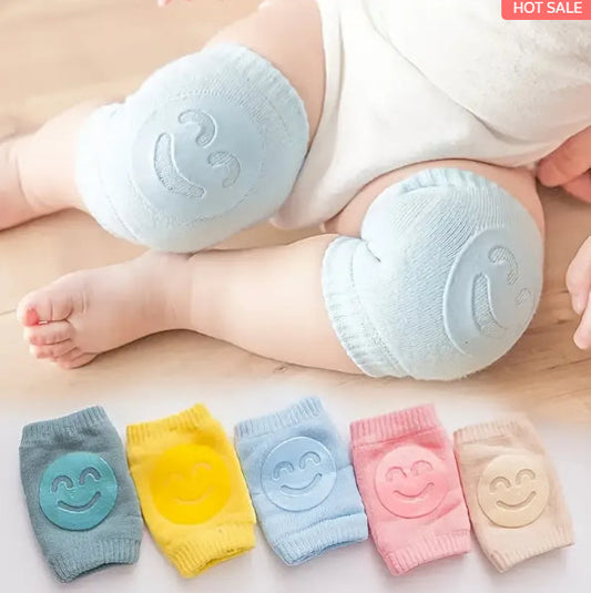 👶 Baby Anti-slip Knielapjes Set – Dik, Zacht & Valbescherming voor Kruipers 🌞