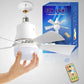 🌀💡 2-IN-1 DRAAGBARE PLAFONDVENTILATOR & LAMP met afstandsbediening 📱🔧✨