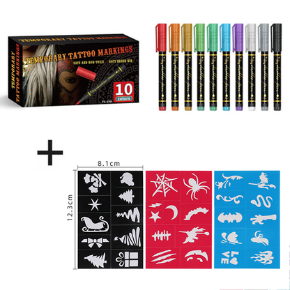 🔥NU 50% KORTING🎨Tijdelijke tattookits voor unieke body art🔥Perfect voor op de huid