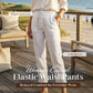 🌸Nieuwe collectie 50% KORTING!🏖️ Elastische Taille Katoen-Linnen Dames Casual Broek 👖