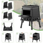 ⏳🔥LIMITED-TIME 50% OFF! ⏰Portable Wood Burning Rocket Stove | 16 Vent Holes Efficient Burn | Outdoor Wood Stove | Foldable Camping Cooker