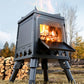 ⏳🔥LIMITED-TIME 50% OFF! ⏰Portable Wood Burning Rocket Stove | 16 Vent Holes Efficient Burn | Outdoor Wood Stove | Foldable Camping Cooker