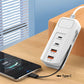 ⏳ Tijdelijke aanbieding⏳ 66W snellaadadapter met 2 PD-poorten, 2 USB-poorten en ingebouwde Type-C-kabel