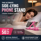 ⏳Time-Limited Special⏰ Op je zij liggen en toch comfortabel je telefoon bekijken zonder je arm op te houden – Verstelbare Telefoonstandaard | 3 Standen (15°–30°–45°) | Bed, Bank & Bureau | Roze of Blauw 📱🛀