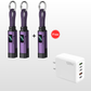 🔌 4-in-1 Oplaadkabel met Digitaal Display & Sleutelhanger – Snelladen, Knikbestendig & Compact