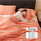 ⏳ Tijdelijke aanbieding⏳ Zachte fleece plaid van polyester Lichtgewicht deken met streepreliëf Voor bank bed en onderweg In acht kleuren