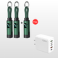 🔌 4-in-1 Oplaadkabel met Digitaal Display & Sleutelhanger – Snelladen, Knikbestendig & Compact