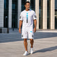Heren Zomer T-shirt & Shorts Tweetelig Set