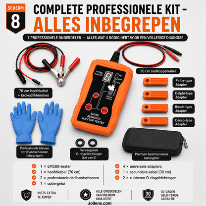 🚗 Professionele 4-Modus Brandstofinjector Tester & Reiniger – Herstel Motorprestaties