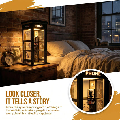 ✨ Vintage telefooncel-sfeerlamp
