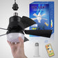 🌀💡 2-IN-1 DRAAGBARE PLAFONDVENTILATOR & LAMP met afstandsbediening 📱🔧✨