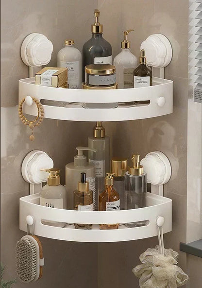 ⏳Tijdelijke aanbieding⏰Opbergrek voor in de hoekdouche🚿Ruimtebesparend en eenvoudig te installeren, perfect om toiletartikelen netjes op te bergen ✨