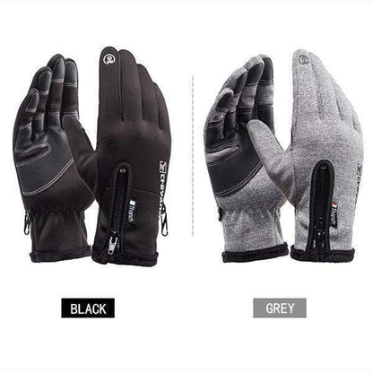 ⏳ Tijdelijke aanbieding⏳ Winterhandschoenen met touchscreenvingers Siliconen grip en polsrits Voor wandelen en fietsen In zwart of grijs M tot XXL