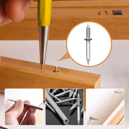 💥 Tweekoppige Plintdraad Spijkers – Naadloze Installatie & Stevige Fixatie voor Muren en Plinten
