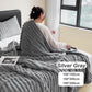 ⏳ Tijdelijke aanbieding⏳ Zachte fleece plaid van polyester Lichtgewicht deken met streepreliëf Voor bank bed en onderweg In acht kleuren