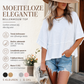 👕 Effen patchwork T-shirt met 5-punts mouwen – losse fit, uniek design, stijlvolle blikvanger! ✨