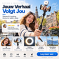 ⏳ Tijdelijke aanbieding⏳ Uitschuifbare selfiestick met gezichtstracking en 360° rotatie Keuze uit zonder met één of twee bijlichtlampen Zwart roze of wit