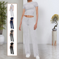 🎉2026 Nieuwe Producten Populaire Verkoop✨Dames Casual Effen Kleur T-shirt & Rechte Pijp Broek Set