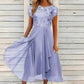 Elegante jurk met ronde hals voor dames
