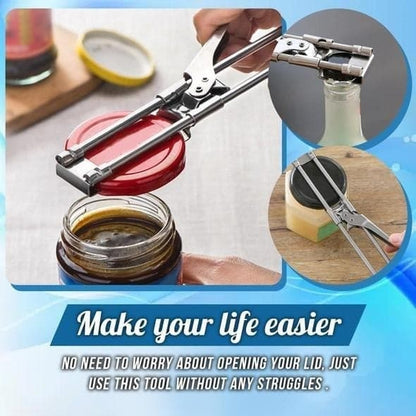 🎁💪 50% KORTING! Alsof je een bankschroef in je hand hebt die elke deksel met één draai opent! Artrite? Lange nagels? Weinig kracht? Dit RVS-wonder maakt elke pot in 1 seconde los – zonder pijn, zonder hulp.