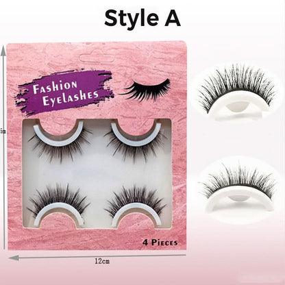 ⏳ Tijdelijke aanbieding⏳ Herbruikbare zelfklevende wimpers met eyeliner-effect Zwarte synthetische vezels Keuze uit vier stijlen 2 paar