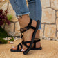 👡🌸 Platte Sandalen met Ronde Neus – Ademend, Verstelbaar & Boho Stijl ✨