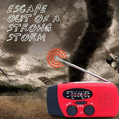 ⏳ Tijdelijke aanbieding⏳ 🚨📻 50% KORTING! Nooit meer zonder stroom, licht of weerwaarschuwingen bij een storm – deze draagbare noodradio op zonne-energie is radio, powerbank én zaklamp in één. Handzwengel, USB & zonne-energie!