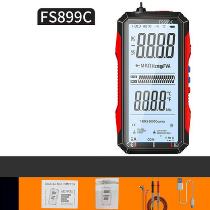 🔧 NU 50% KORTING! ⚡ USB Oplaadbare Digitale Multimeter – Auto-Ranging, LCD-Achtergrondverlichting & Draagbaar Design 📏