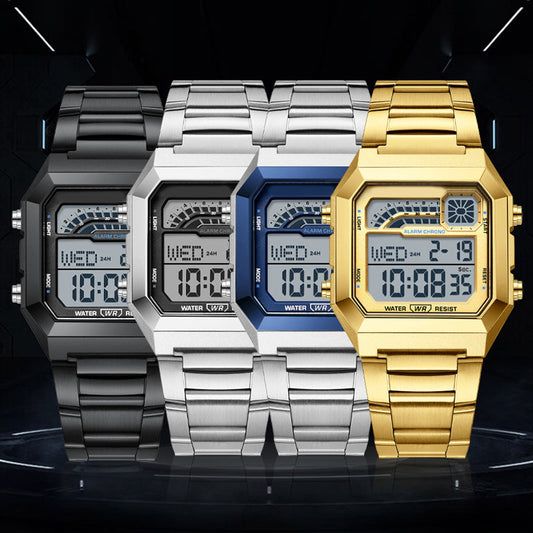 ⌚ 50% KORTING! 🔥 Unisex Digitaal Horloge met Vierkant Display & Lichtgevende Wijzerplaat – Multifunctioneel, Waterbestendig & Perfect voor Sport, Outdoor & Dagelijks Gebruik 🏃‍♂️