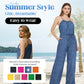 Dames mouwloze jumpsuit met trekkoord in de taille voor de zomer