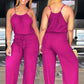 Dames mouwloze jumpsuit met trekkoord in de taille voor de zomer