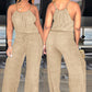 Dames mouwloze jumpsuit met trekkoord in de taille voor de zomer