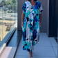 👗 Elegante, casual damesjurk met V-hals en print 💜