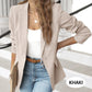 Elegante effen jas met kraag