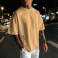 ✨ Heren T-shirt met korte mouwen en losse pasvorm – Premium katoenmix, urban print & oversized casual stijl🏙️