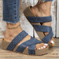 👡 50% KORTING! ☀️ Sleehak Sandalen – Dubbele Bandjes, Platform & Perfect Voor Een Trendy Zomerlook 💃