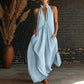 🌴 50% Korting – Zomerse Maxi-Jurk met Halternek & V-hals | Elegant, Luchtig & Perfect voor Vakantie