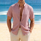 👔 TIJDELIJKE AANBIEDING: 50% KORTING! ✨ Zomerhemd voor heren – Hoge kraag, gestructureerde stof, relaxte pasvorm ☀️