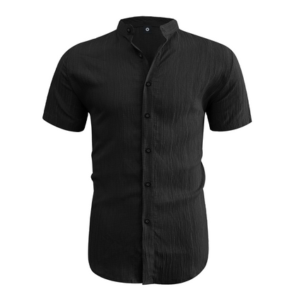 👔 TIJDELIJKE AANBIEDING: 50% KORTING! ✨ Zomerhemd voor heren – Hoge kraag, gestructureerde stof, relaxte pasvorm ☀️