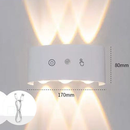 ⏳ Tijdelijke aanbieding⏳ Oplaadbare LED wandlamp met bewegingssensor Magnetische montage en dimbaar licht Met 6 kleuren of RGB