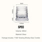 🎉【Aanbieding】🥃✨360° Draaibaar Whiskyglas | 300 ml | Loodvrij Glas | Geëmbosseerde Patronen | Stabiele Basis🍸