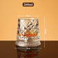 🎉【Aanbieding】🥃✨360° Draaibaar Whiskyglas | 300 ml | Loodvrij Glas | Geëmbosseerde Patronen | Stabiele Basis🍸