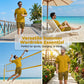 👕 50% KORTING! 💛 Heren trainingsset met korte mouwen en gele grafische print – Comfortabel, sportief en perfect voor training en vrije tijd – Plooi-bestendig en koel katoen 🔥
