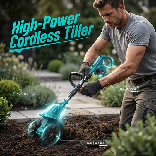 Draadloze elektrische tuinfrees en cultivator