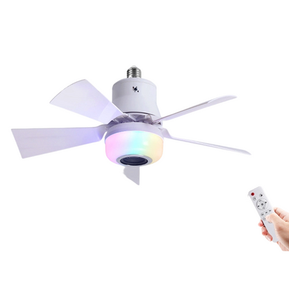 💡 RGB Plafondventilator met Bluetooth – Koele Lucht, Muziek en Sfeerverlichting 🎶🍃