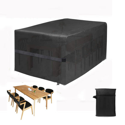 ☔Tuinmeubelen afdekken met een hoes die bij storm niet wegwaait – 210D Oxford Tuinmeubelhoes | Waterdicht | UV-bestendig | 6 Maten | Zwart of Zilver ☀️🌧️